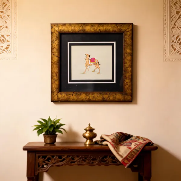 Multicolor_Paper_Traditional_Camel_Motif_Wall_Art