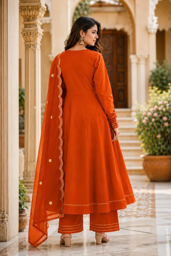 Sherri_Hill-Kurta_Set-ORANGE