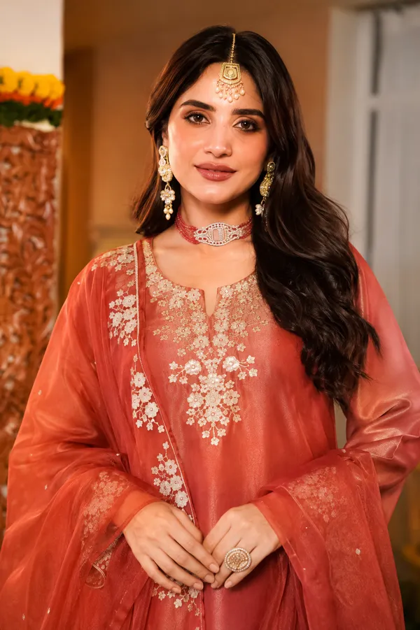 Sherri_Hill-Kurta_Set-ORANGE