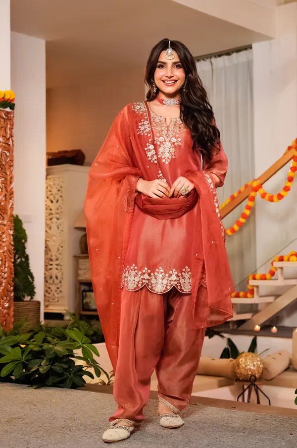 Sherri_Hill-Kurta_Set-ORANGE