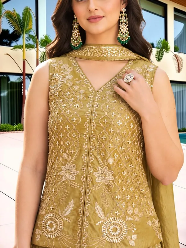 Sherri_Hill-Kurta_Set-MUSTARD