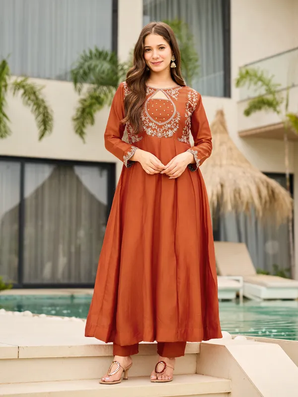 Sherri_Hill-Kurta_Set-ORANGE