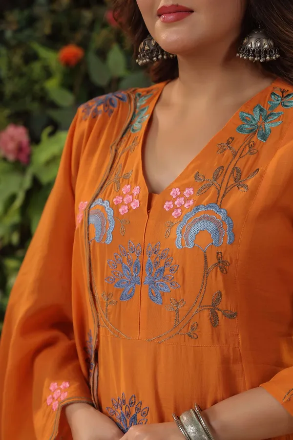 Sherri_Hill-Kurta_Set-ORANGE