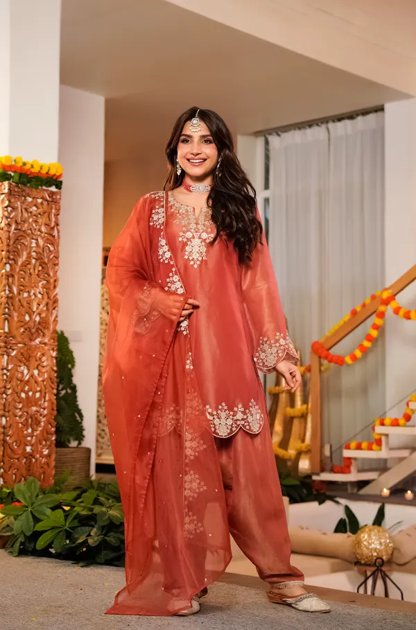 Sherri_Hill-Kurta_Set-ORANGE