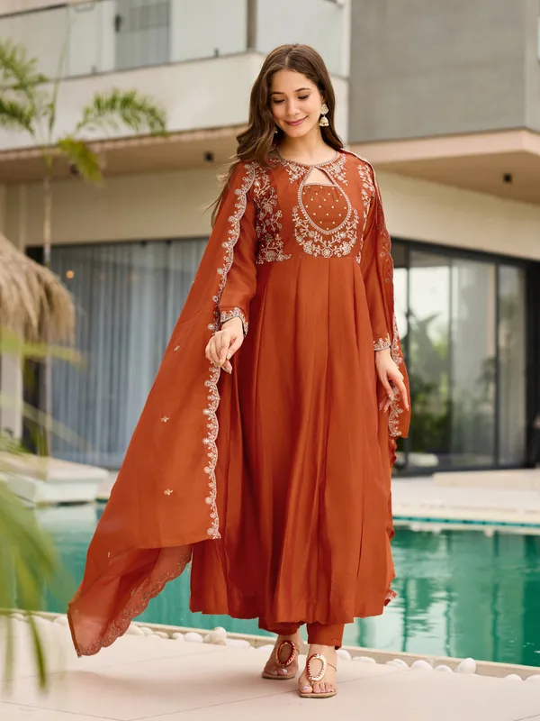 Sherri_Hill-Kurta_Set-ORANGE