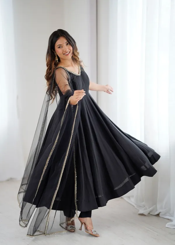 Sherri_Hill-Kurta_Set-BLACK