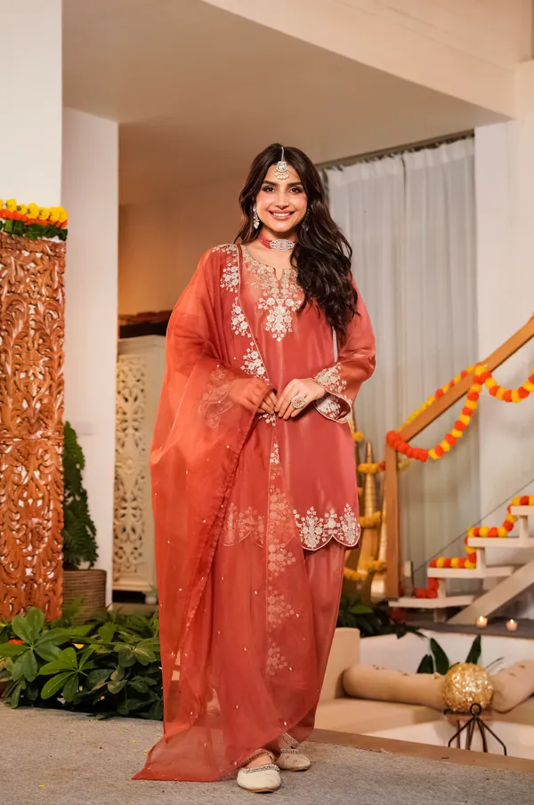 Sherri_Hill-Kurta_Set-ORANGE