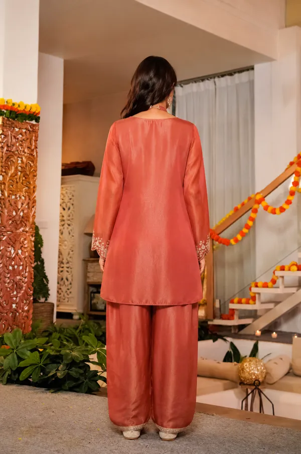 Sherri_Hill-Kurta_Set-ORANGE