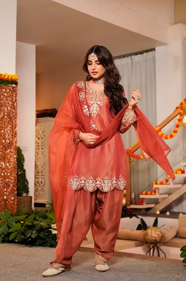 Sherri_Hill-Kurta_Set-ORANGE