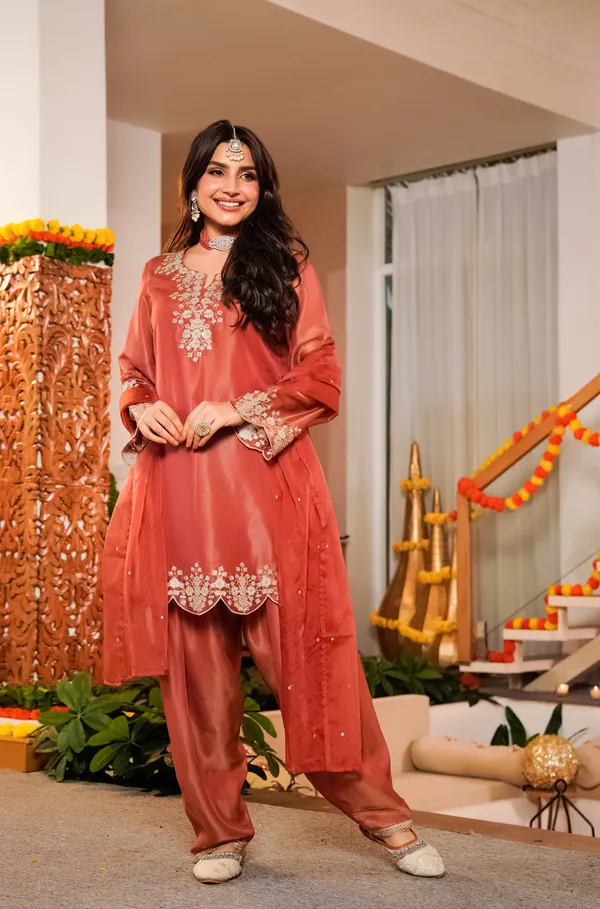 Sherri_Hill-Kurta_Set-ORANGE