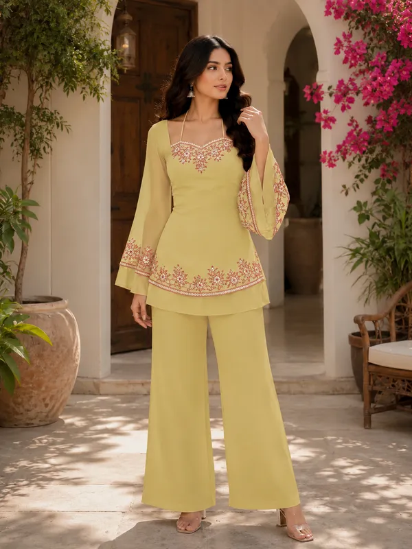Sherri_Hill-Top_and_Pant_Set-YELLOW