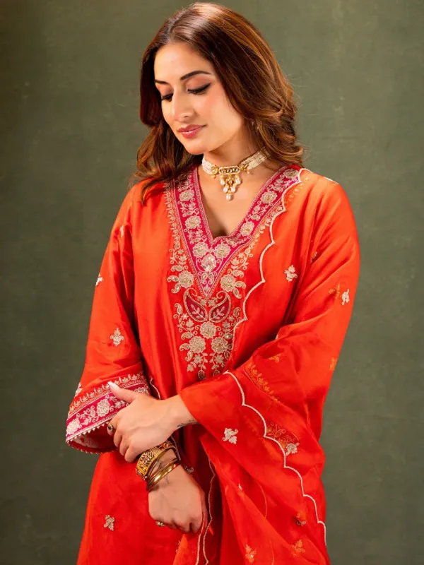 Sherri_Hill-Kurta_Set-ORANGE
