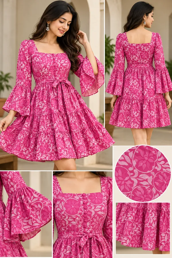 Pink_Cotton_Fit_And_Flare_Dress_For_Women
