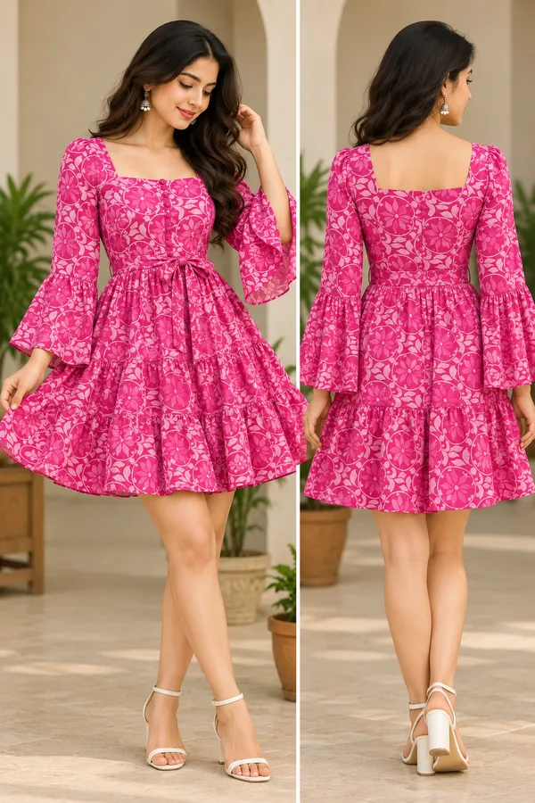 Pink_Cotton_Fit_And_Flare_Dress_For_Women