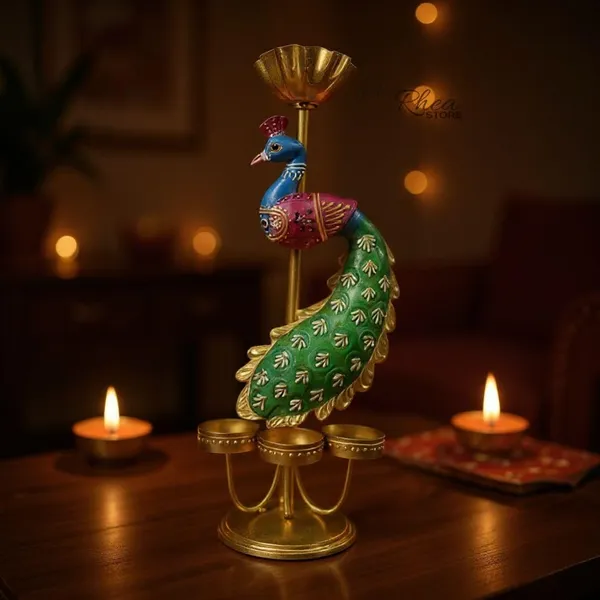 Metal_Peacock_Candle_Holder
