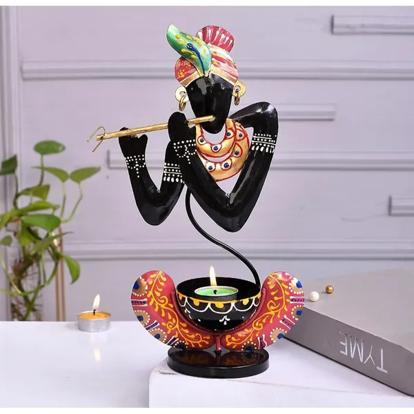 Krishna_Tealight_Candle_Holder_Metal