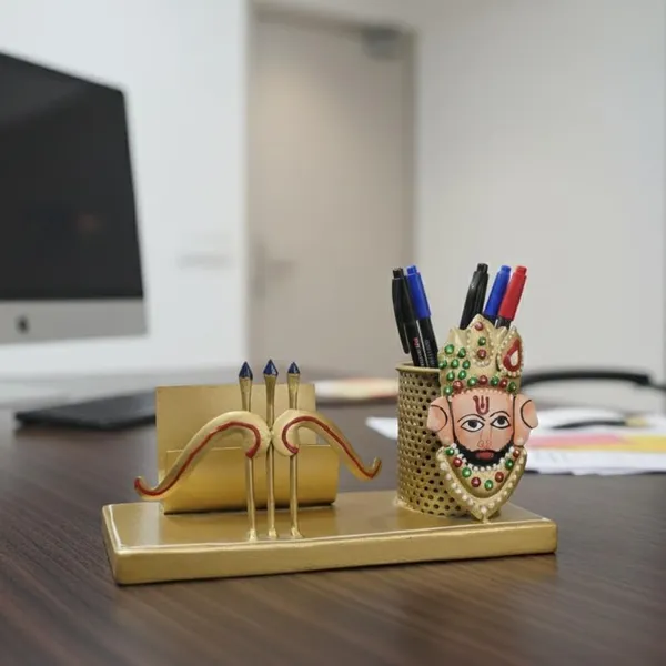 Metal_Pen_Holder_With_Mobile_And_Card_Holder
