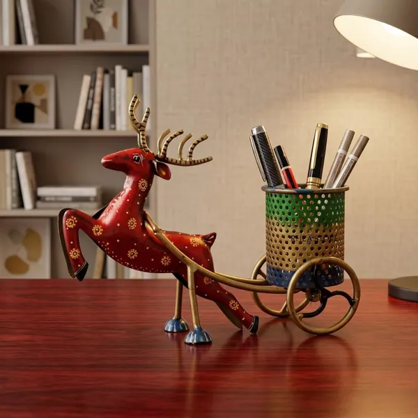 Deer_Pen_Stand_Metal_Desk_Organizer