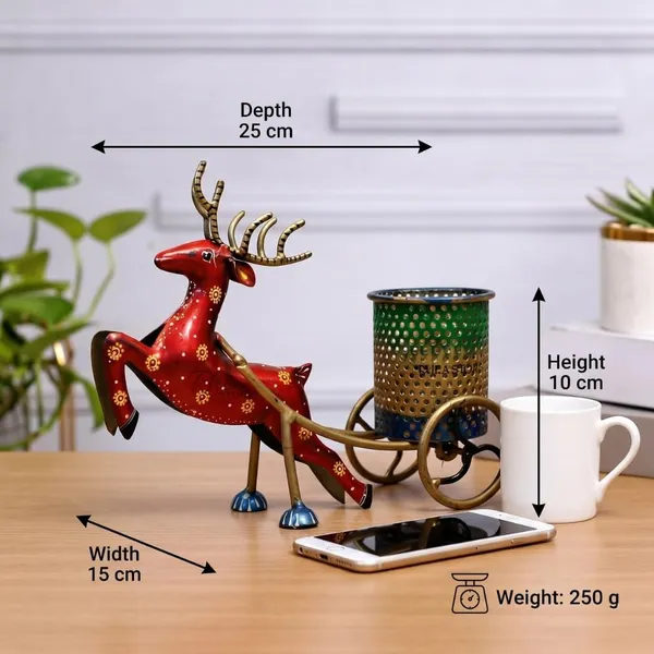 Deer_Pen_Stand_Metal_Desk_Organizer