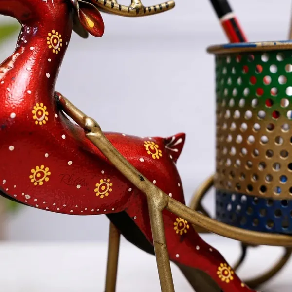 Deer_Pen_Stand_Metal_Desk_Organizer