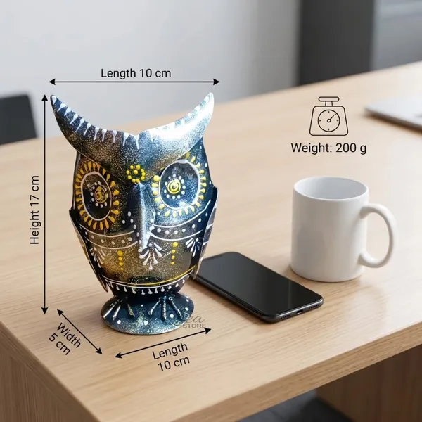 Owl_Pen_Holder_Metal_Figurine