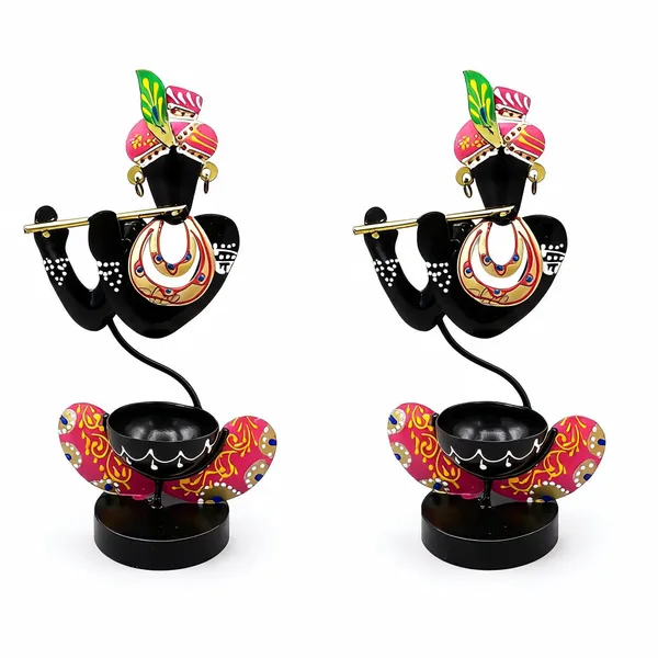 Wrought_Iron_Devotional_Krishna_Tea_Light_Candle_Holder_Stand_-_Pack_of_2