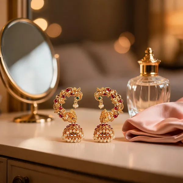 Gold_Alloy_Kundan_Stone_Jhumka_Earrings_For_Women_Pack_Of_2