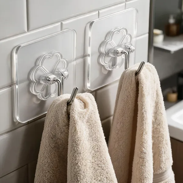 Plastic_Steel_Transparent_Floral_Adhesive_Wall_Hook_Pack_Of_20