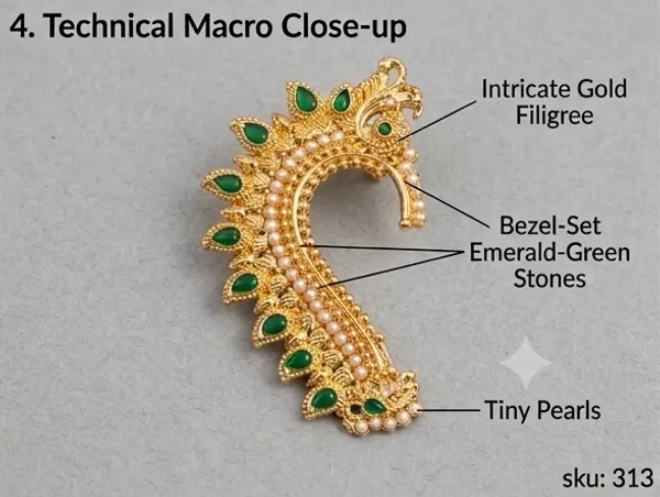 Gold_Alloy_Green_Stone_Leaf_Beaded_Ear_Cuff_Earrings_For_Women_Pack_Of_3