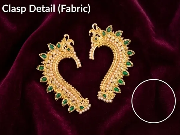 Gold_Alloy_Green_Stone_Leaf_Beaded_Ear_Cuff_Earrings_For_Women_Pack_Of_3