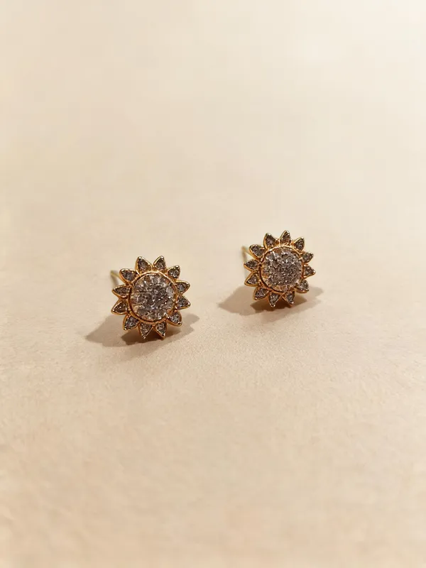 Gold-Toned_Floral_Stud_Earrings_for_Women