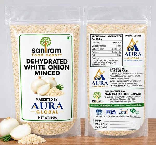 Aura_Global_Dehydrated_White_Onion_Minced_500Gm