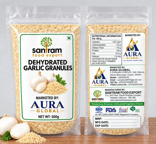 Santram_Dehydrated_Garlic_Granules_500g