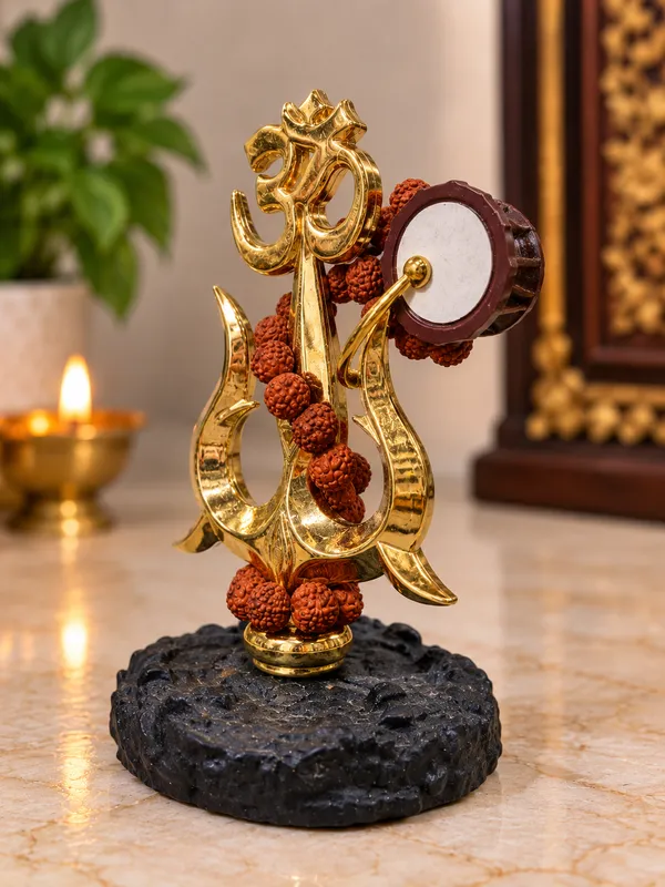 Metal_Religious_Om_Rudraksha_Decorative_Idol
