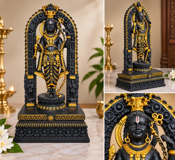 Black_Gold_Lord_Venkateswara_Idol_With_Ornate_Arch