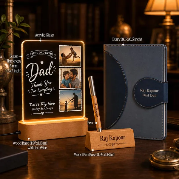 Personalized_Photo_Lamp_With_Diary_And_Pen_Stand_Gift_Set