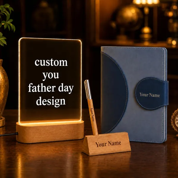 Personalized_Photo_Lamp_With_Diary_And_Pen_Stand_Gift_Set