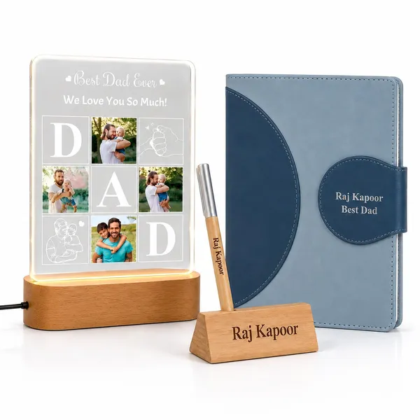 Personalized_Photo_Lamp_With_Diary_And_Pen_Stand_Gift_Set