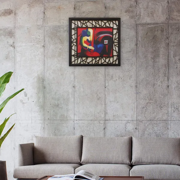 Canvas_Mdf_Wood_Spiritual_Ganesh_Shivling_Framed_Wall_Painting