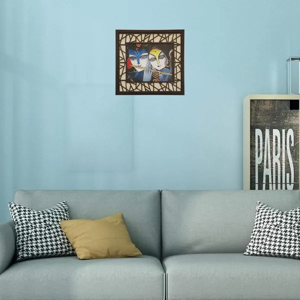 Mdf_Traditional_Radha_Krishna_Framed_Wall_Painting