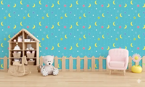 Multicolor_Pvc_Abstract_Kids_Room_Wallpaper
