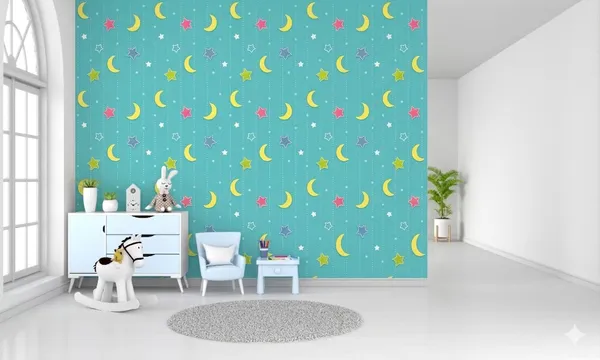 Multicolor_Pvc_Abstract_Kids_Room_Wallpaper