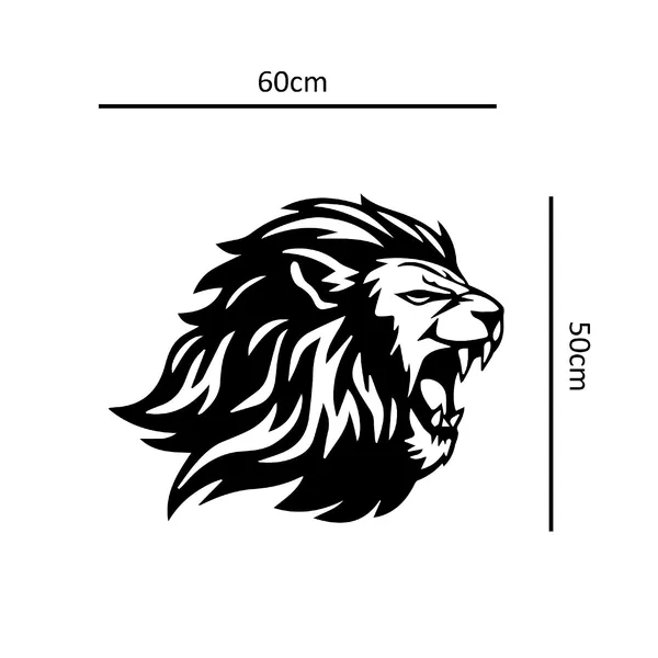 Vinyl_Decorative_Lion_Black_And_White_Wall_Sticker