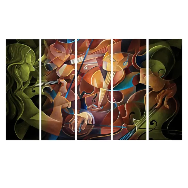 Wood_Multicolour_Wall_Painting_Set_Of_5