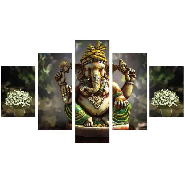 Wood_Multicolour_Ganesha_Wall_Painting_Set_Of_5