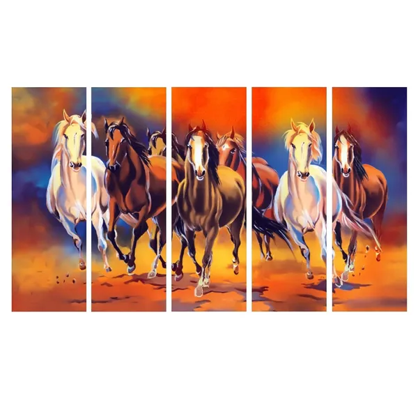 Wood_Traditional_Seven_Horse_Multicolour_Wall_Painting