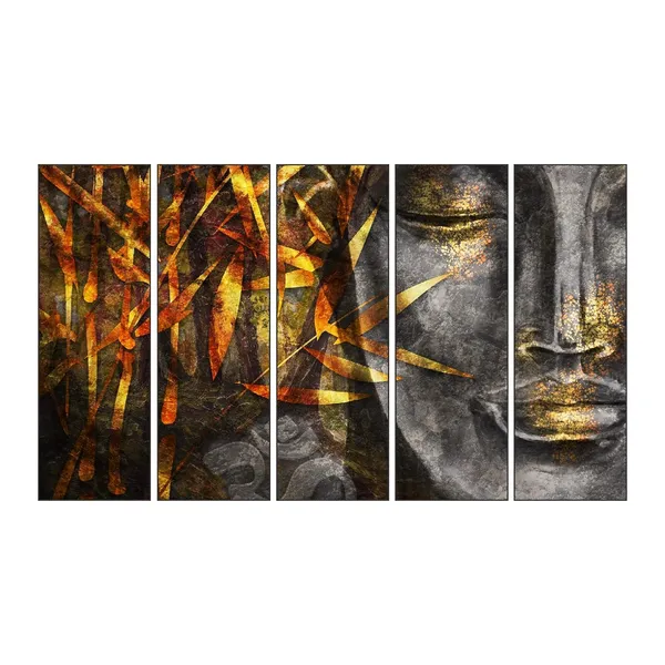 Wood_Black_Collage_Wall_Art_Painting_106X60Cm