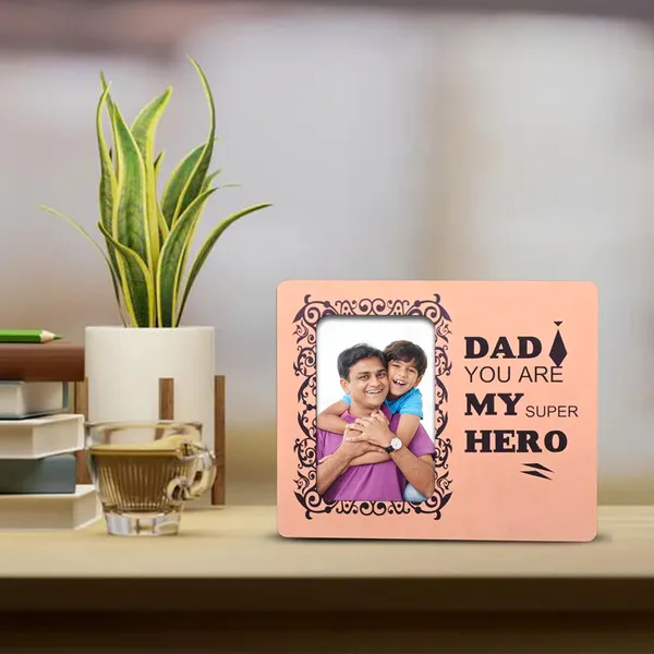 Mdf_Wood_Glass_Golden_Dad_Photo_Frame