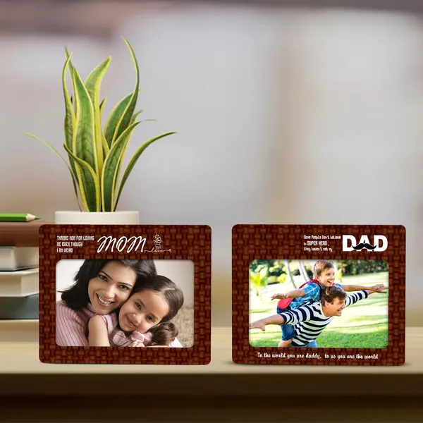 Mdf_Wood_Glass_Decorative_Gift_Photo_Frame_Combo