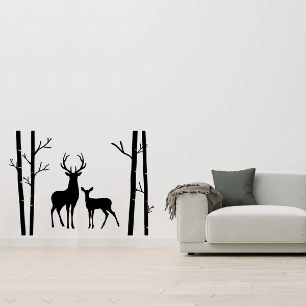 Vinyl_Deer_Print_Black_Wall_Decor_Sticker